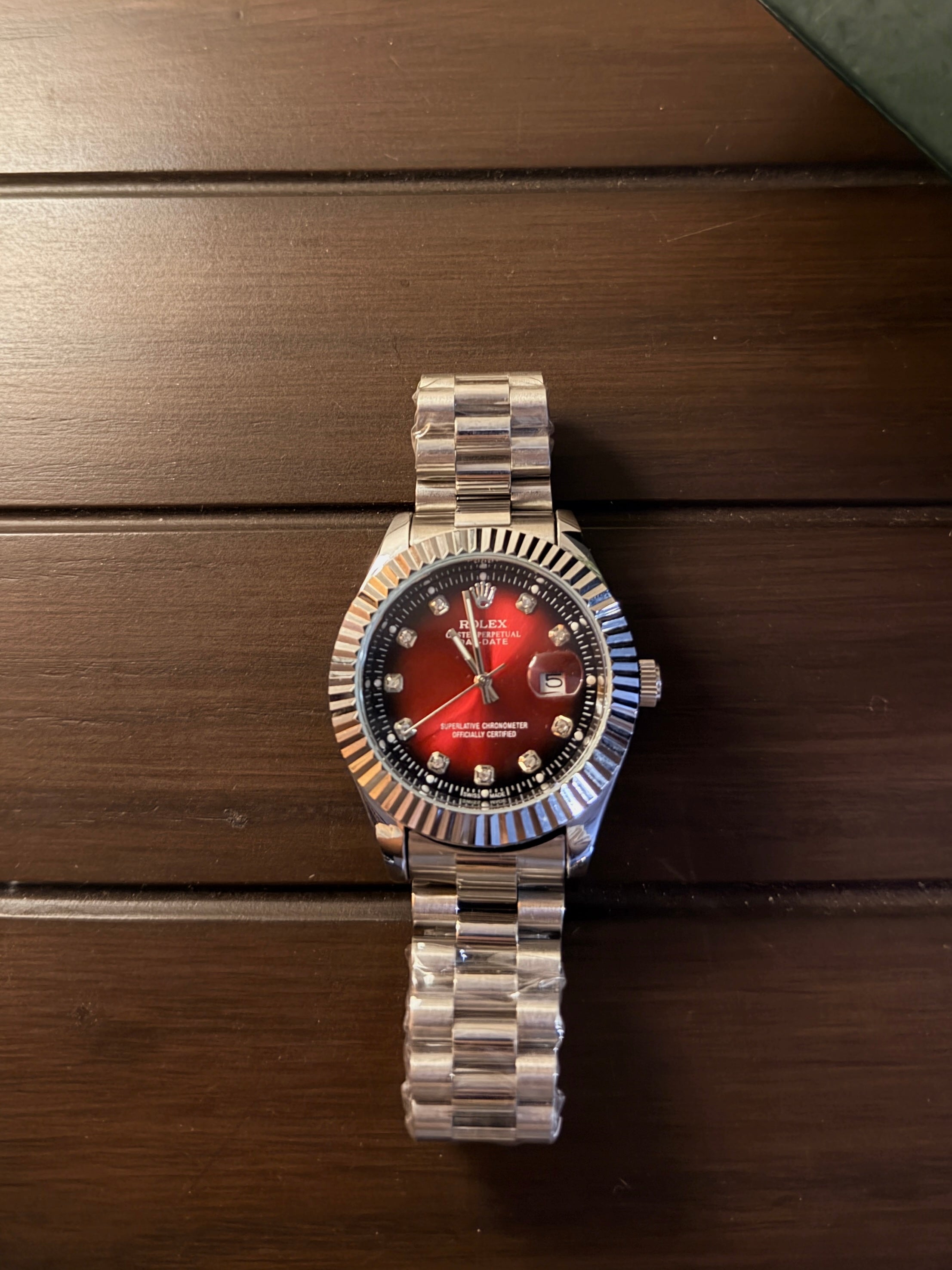 Rolex Date-just Red