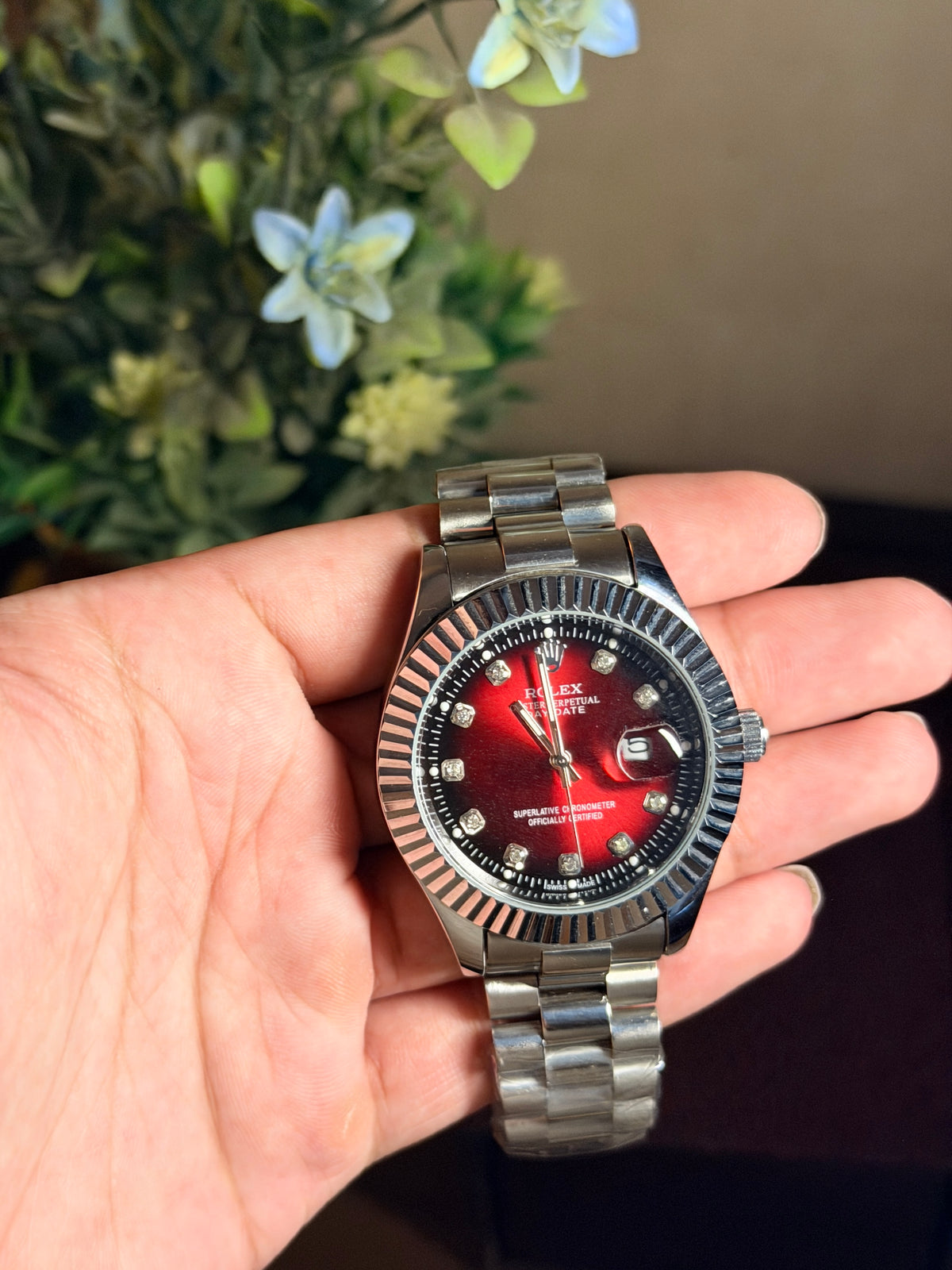 Rolex Date-just Red