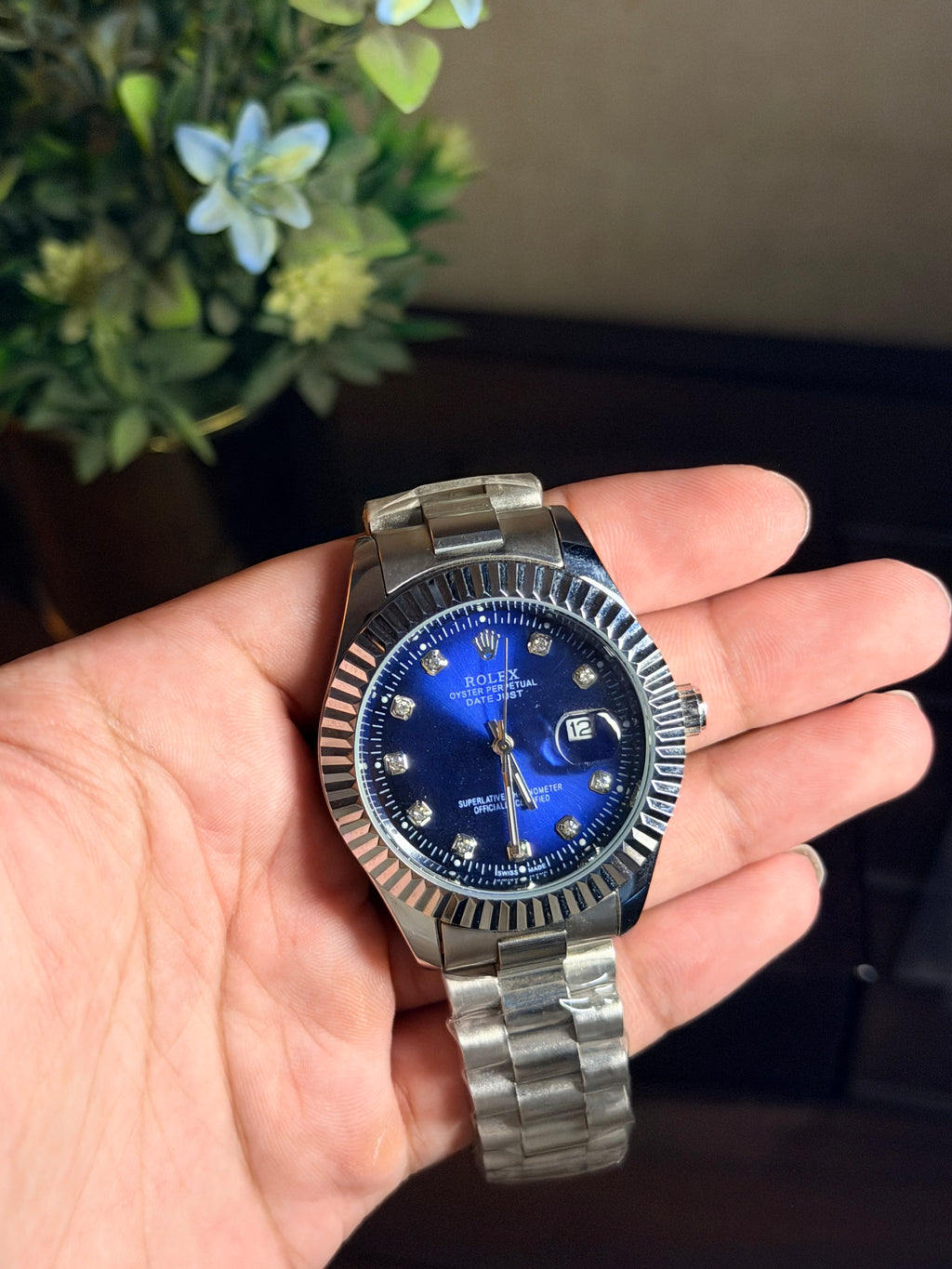 Rolex Date-Just Blue